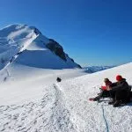 Rest before last push on the Mont Blanc x